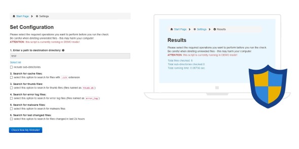 ApPHP Website Cleaner v1.1.6 - site check script