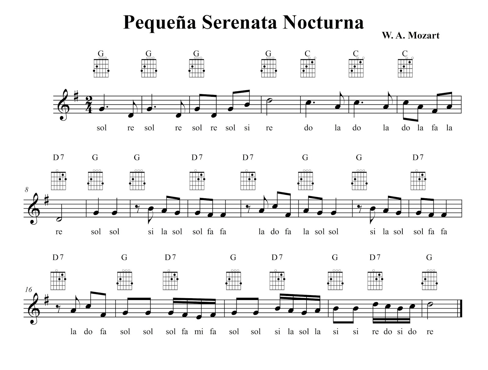 Marte regalo doblado pequeña serenata nocturna para flauta Pronombre