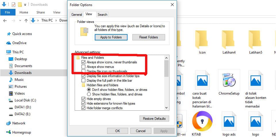 Cara Menampilkan Gambar Thumbnail Tidak Muncul di Windows 10