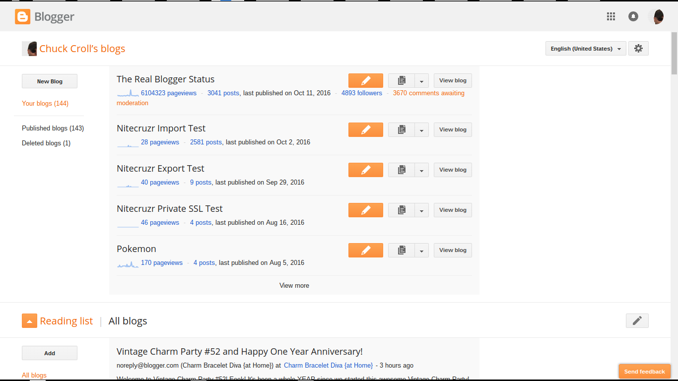 blogger dashboard