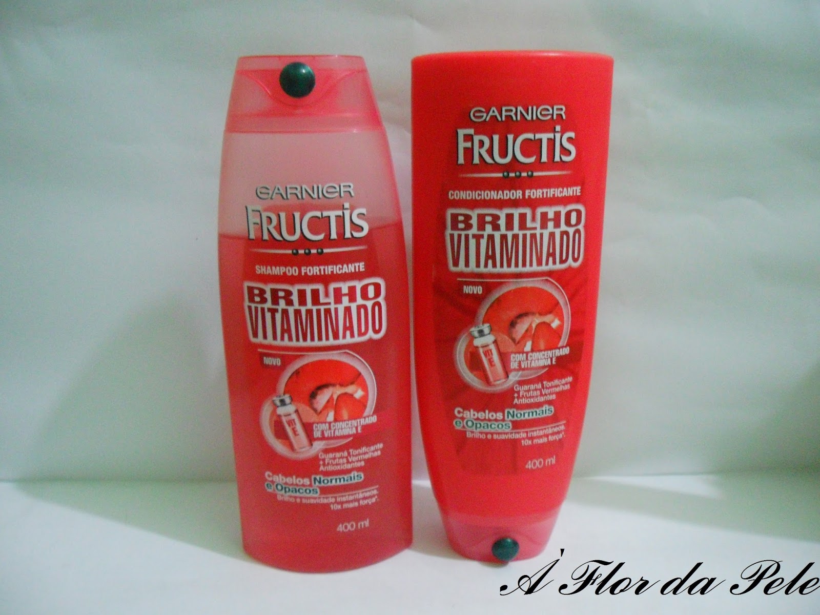 À flor da pele Shampoo e Condicionador Garnier Fructis Brilho Vitaminado