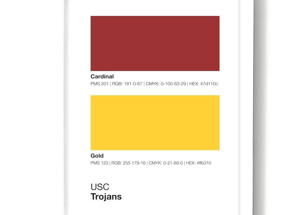 USC Trojans University Of Southern California Colors