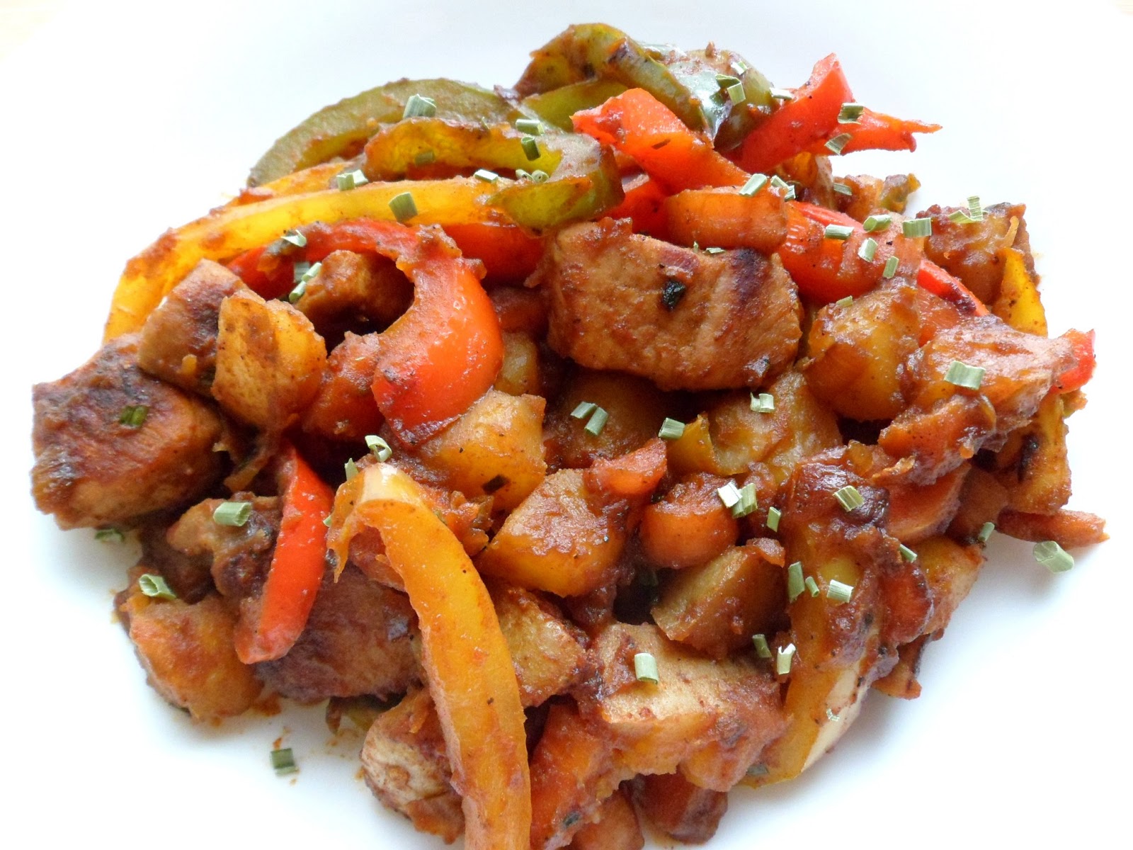 Les Crocs du Sauté de porc épicé aux légumes