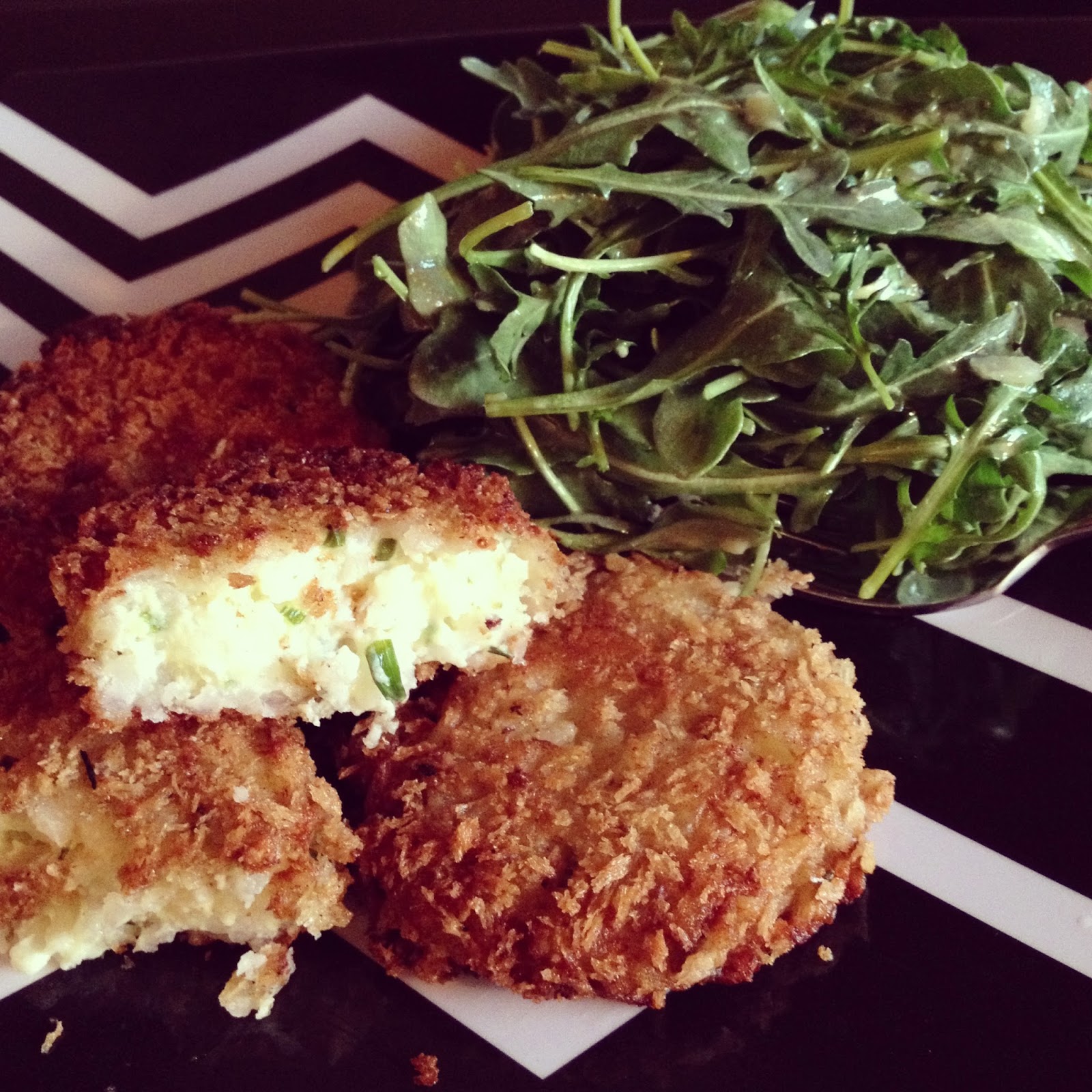 pearls and pasta Chive Risotto Cakes
