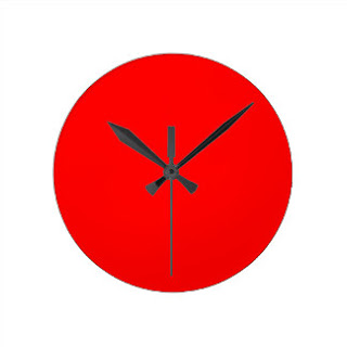Red wall clock