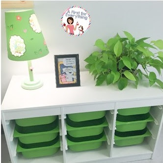 These bins from IKEA make the perfect organizational tool for organizing materials needed for each guided reading group.