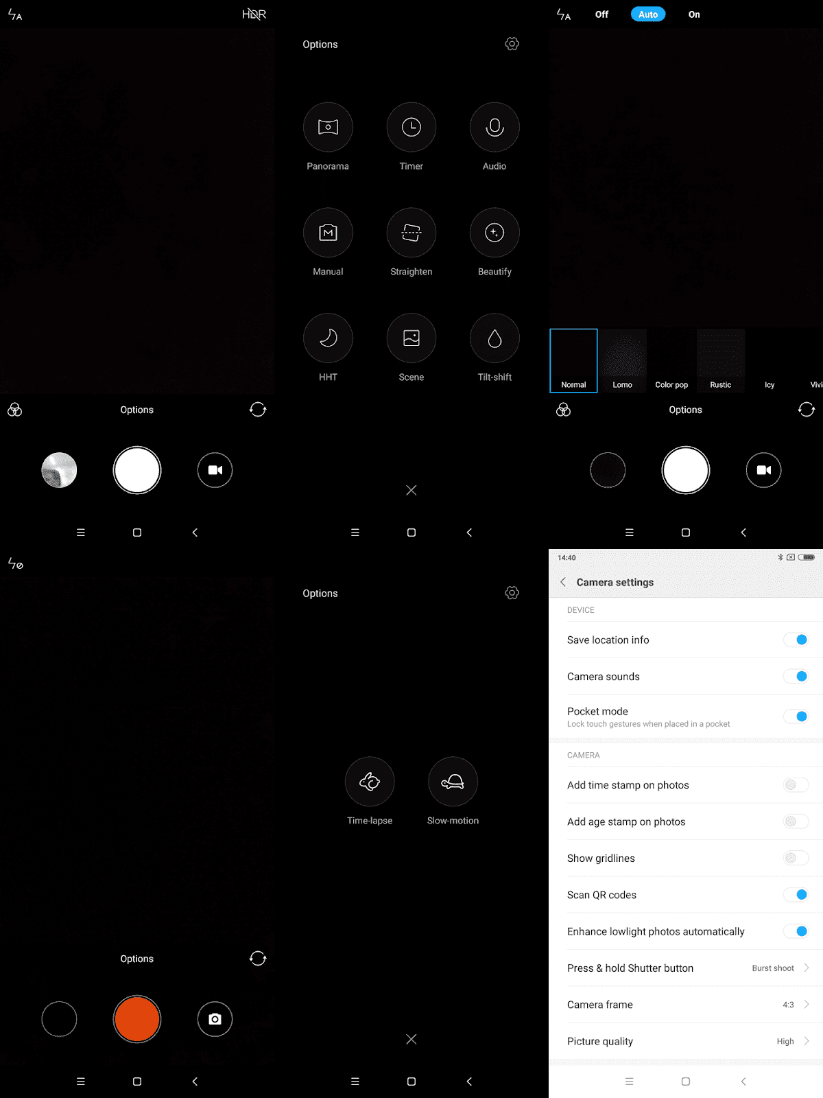 Xiaomi Redmi Note 5 Camera User Interface (UI) Xiaomi Redmi Note 5 Camera User Interface (UI)