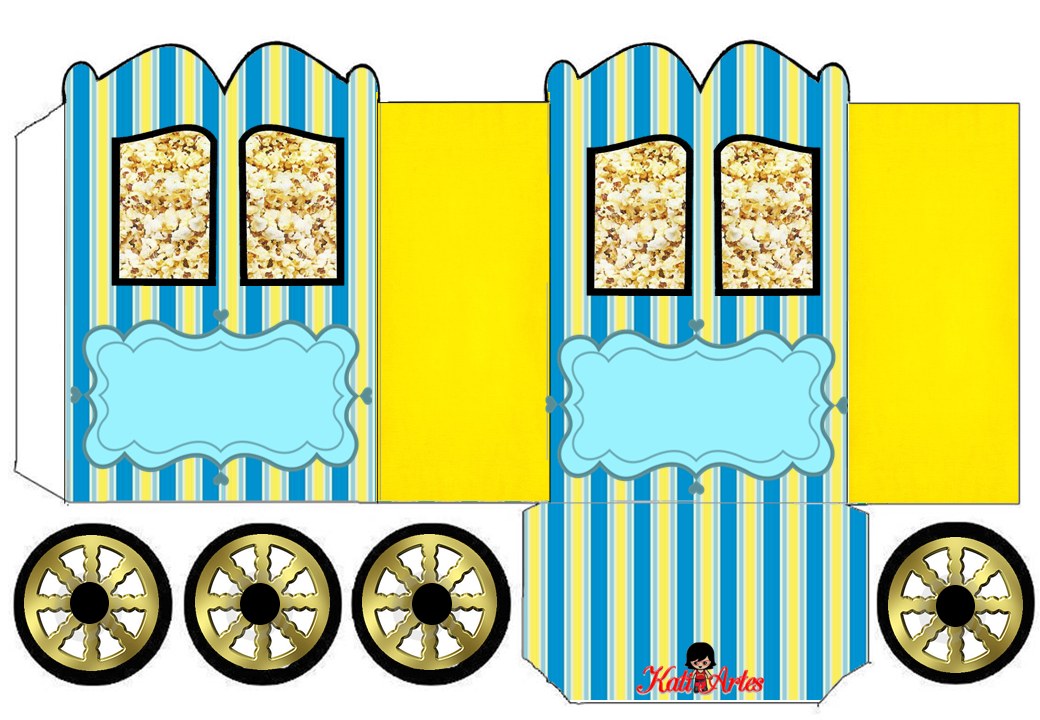 Azul y Amarillo: Caja con forma de Carruaje para Imprimir Gratis. Azul y Amarillo: Caja con forma de Carruaje para Imprimir Gratis.