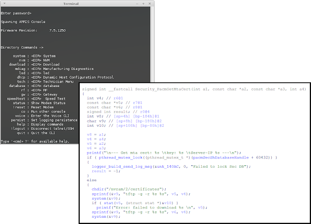 w00tsec: ARRIS Cable Modem has a Backdoor in the Backdoor