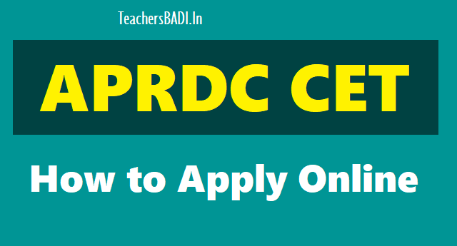 How to apply for APRDC CET 2018 | Online application form @ aprjdc.apcfss.in