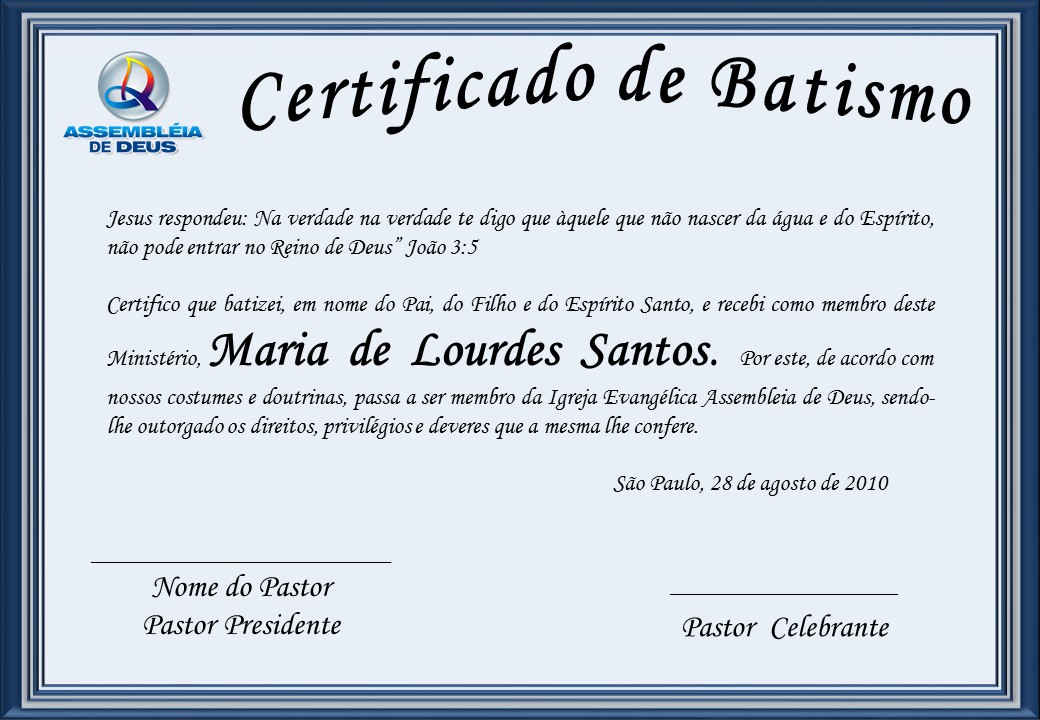 adelia brunelli certificado de batismo certificado de batismo