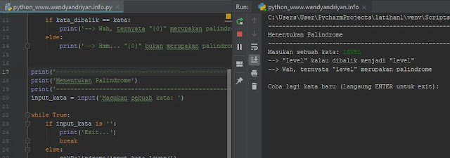 Kodingan Program Palindrom Python Kodingan Program Palindrom Python