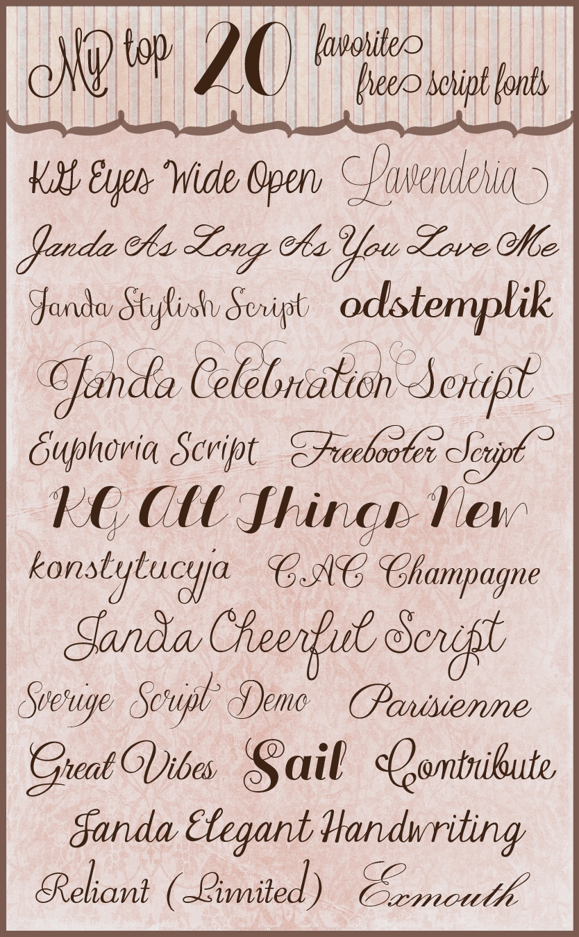 Chad and Elana Frey: My Top 20 Favorite Script Fonts