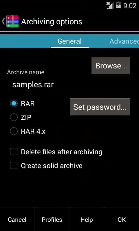 Aplikasi WinRAR untuk Android RAR for Android