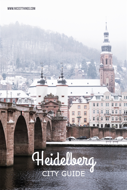 Heidelberg City Guide Alte Brücke im Schnee