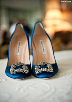 Zapatos de novia color azul Zapatos de novia color azul