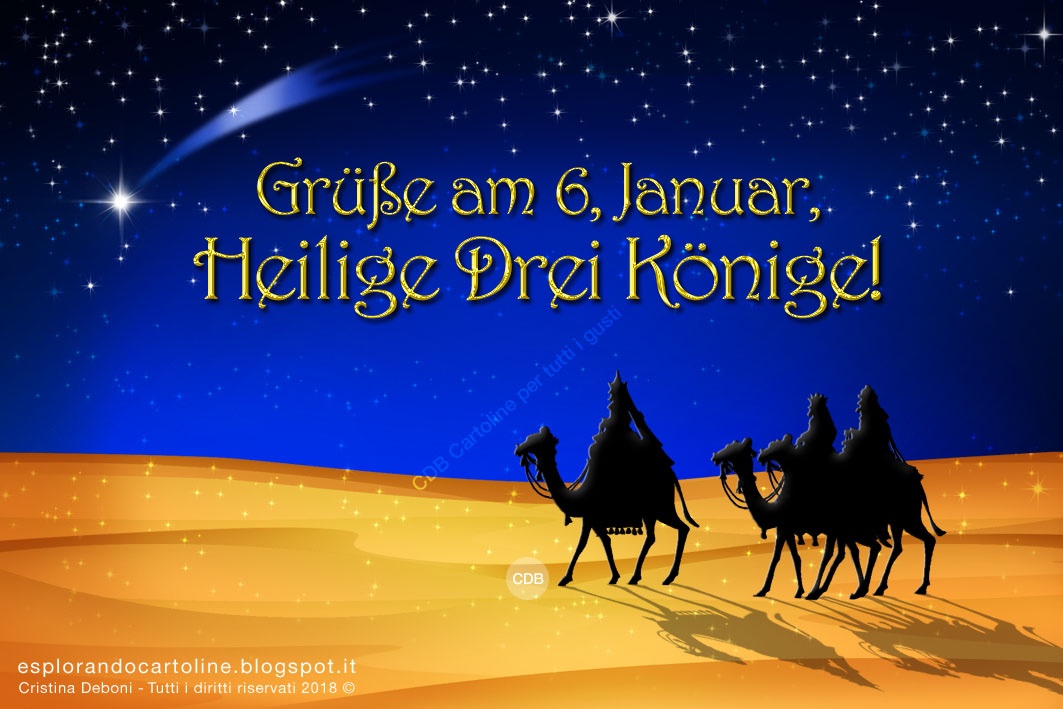 CDB Cartoline per tutti i gusti Grußkarte Grüße am 6, Januar, HEILIGE