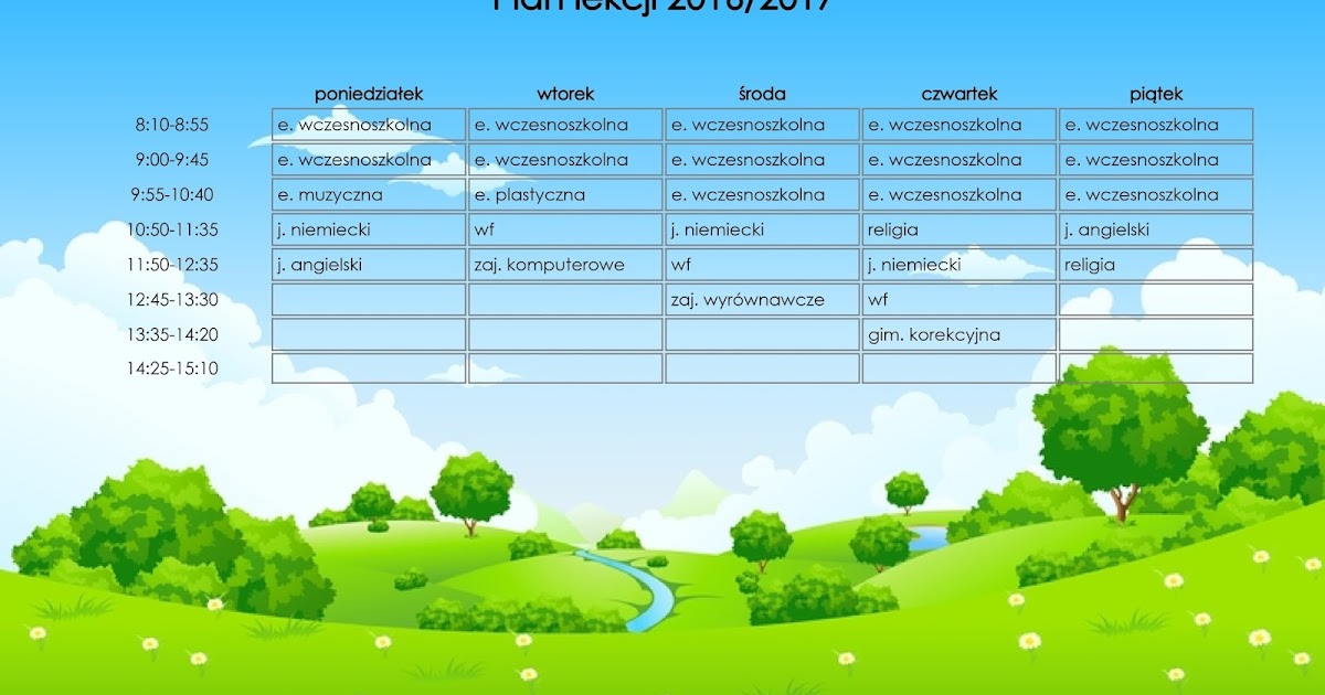 Plan Lekcji Dla Klasy 3 lesnickieskrzaty.blogspot.com