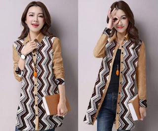 Cardigan batik model panjang trend remaja masa kini Cardigan batik model panjang trend remaja masa kini