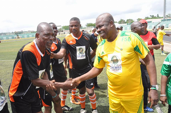 ibikunle amosun playing football