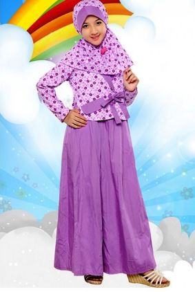 33 Gambar Model  Baju  Muslim  Anak  Perempuan Terbaru 2020 