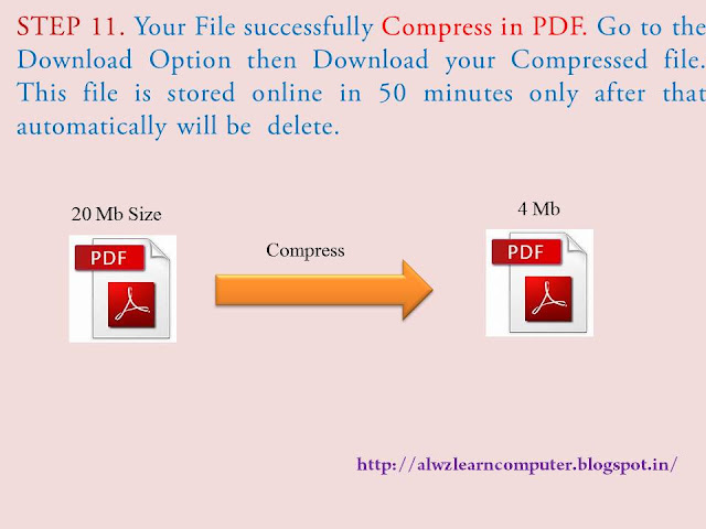 How to Compress PDF Files without using any software - alwzlearn computer