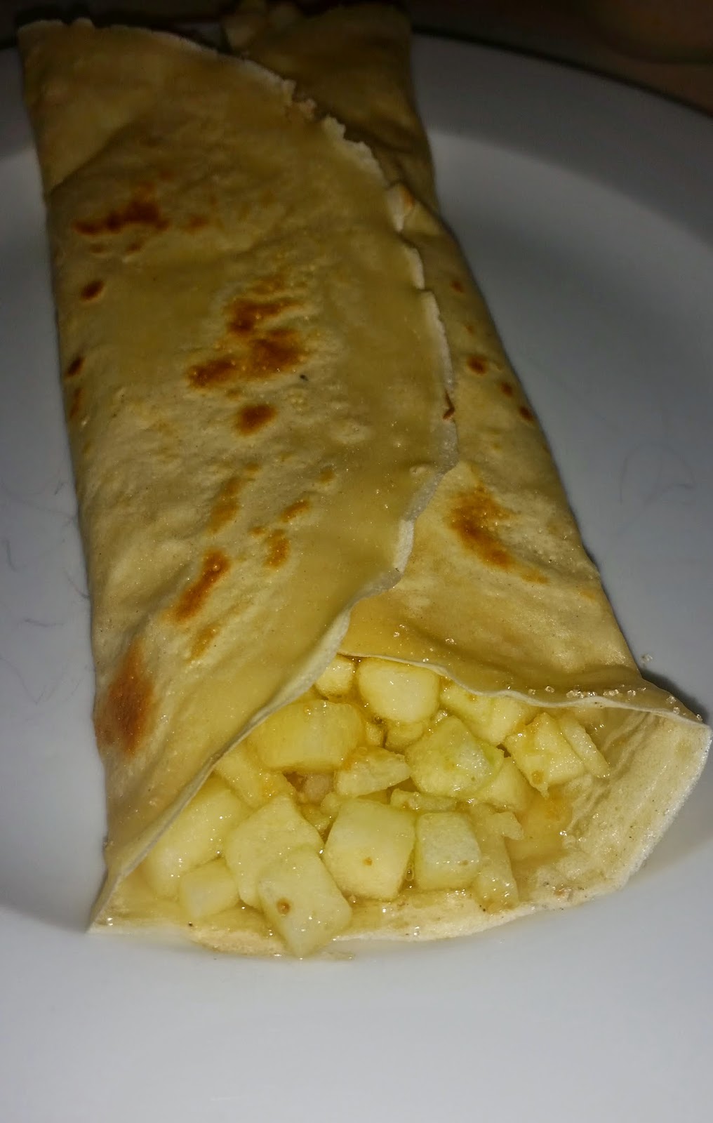 Sandy&amp;#39;s Kitchendreams: Crêpes mit Apfelwürfeln und Apfel-Zimt-Zucker