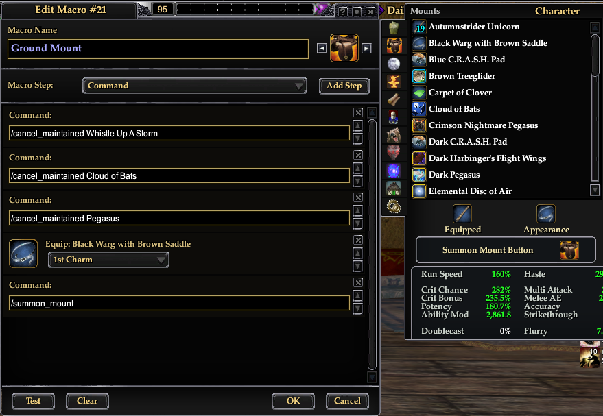 Homes and Tomes How To Macro Armor (and mounts!)