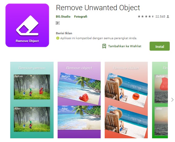  Aplikasi Menghapus Objek Foto Terbaik di Android