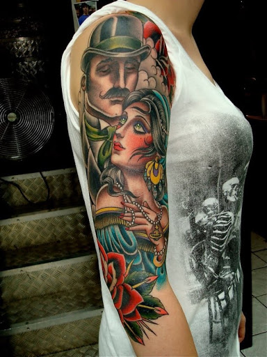 Este 1920 casal de tatuagem