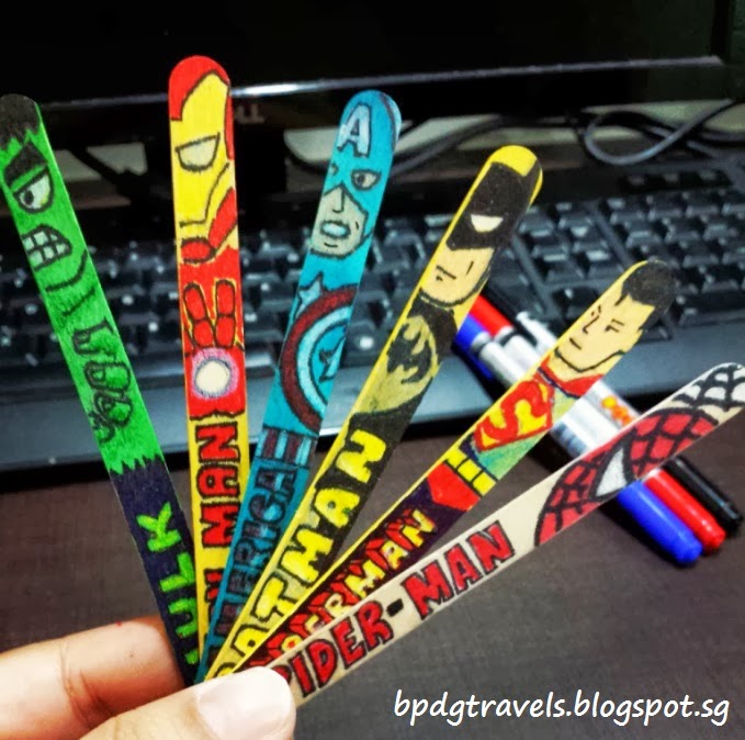  DIY Marvel Superhero Icecream Stick Bookmark BPDGTravels