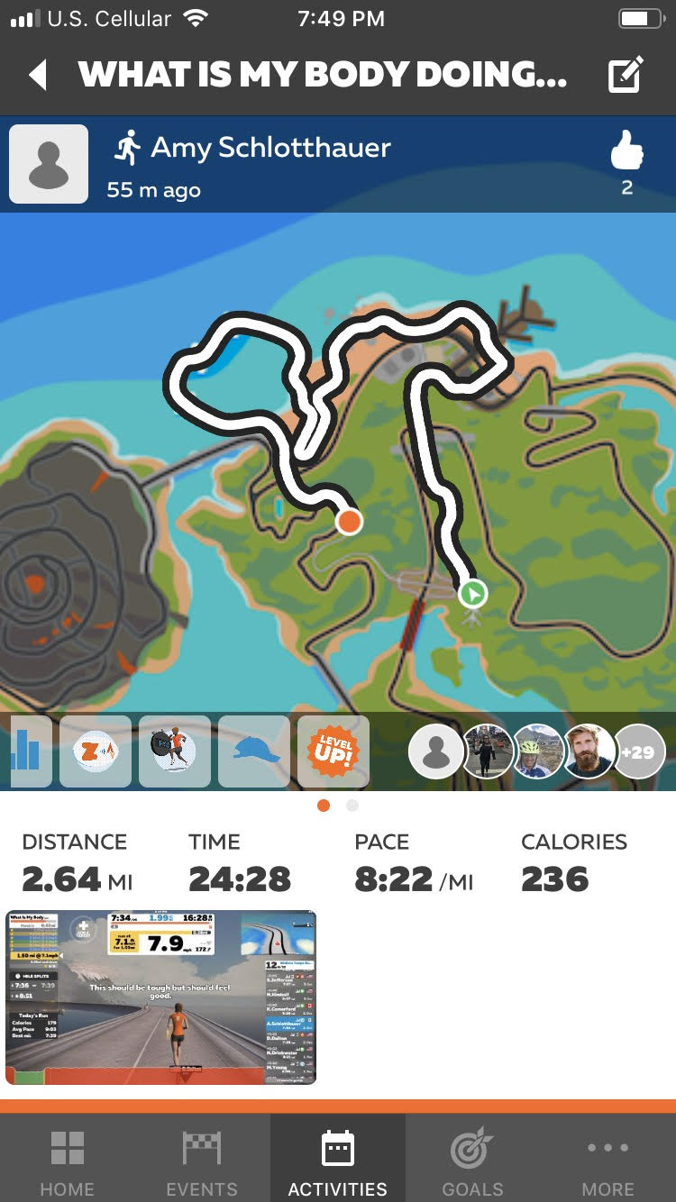 Road Back to Boston Zwift Making Treadmill Runs Fun!