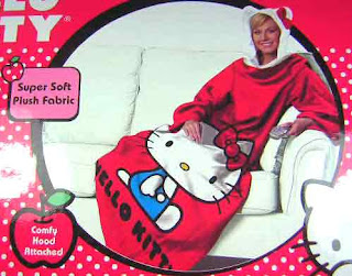 Hello Kitty snuggie warm cozy throw with sleeves and ears