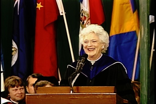 barbara bush commencement address at wellesley No president's wife in a scholar's robe ever sparked as much attention as barbara bush's appearance before wellesley's class of 1990 the three big networks carried the speech live, followed. barbara bush commencement address at wellesley No president's wife in a scholar's robe ever sparked as much attention as barbara bush's appearance before wellesley's class of 1990 the three big networks carried the speech live, followed.