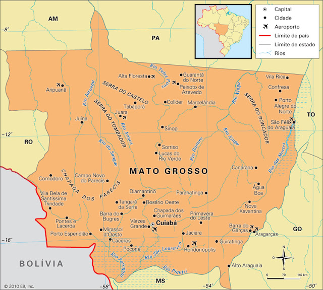 Blog de Geografia Mapa de Mato Grosso