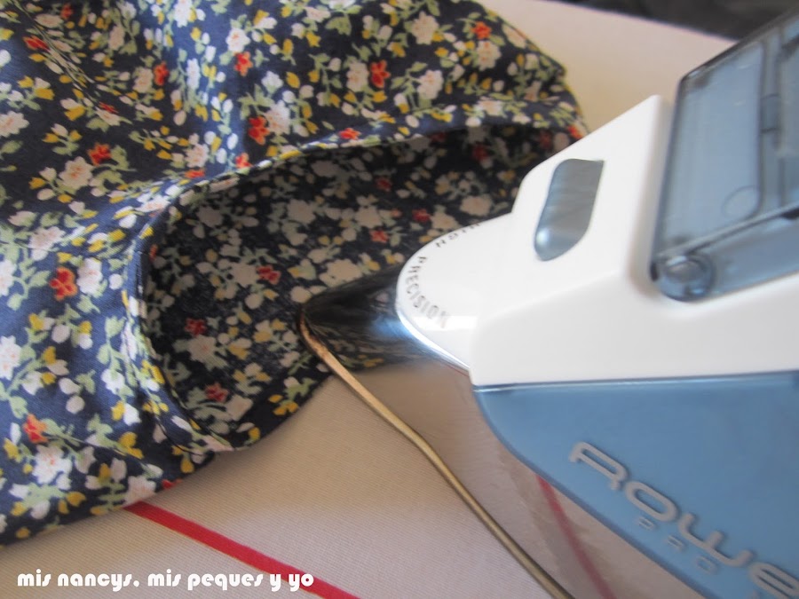 mis nancys, mis peques y yo, tutorial blusa sin mangas niña (patrón gratis), planchar bies sisas