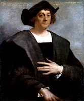 Portrait of Christopher Columbus looking proud and serious