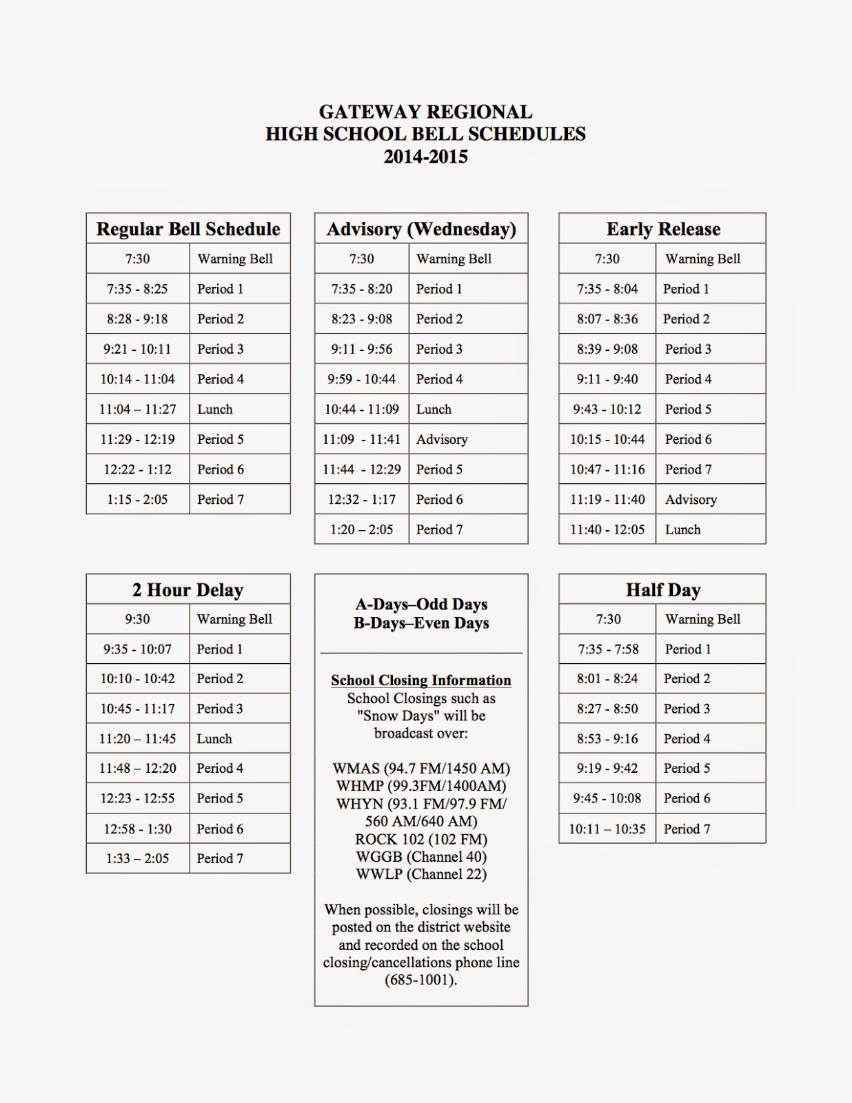 Gateway Bell Schedule gateway-bell-schedule