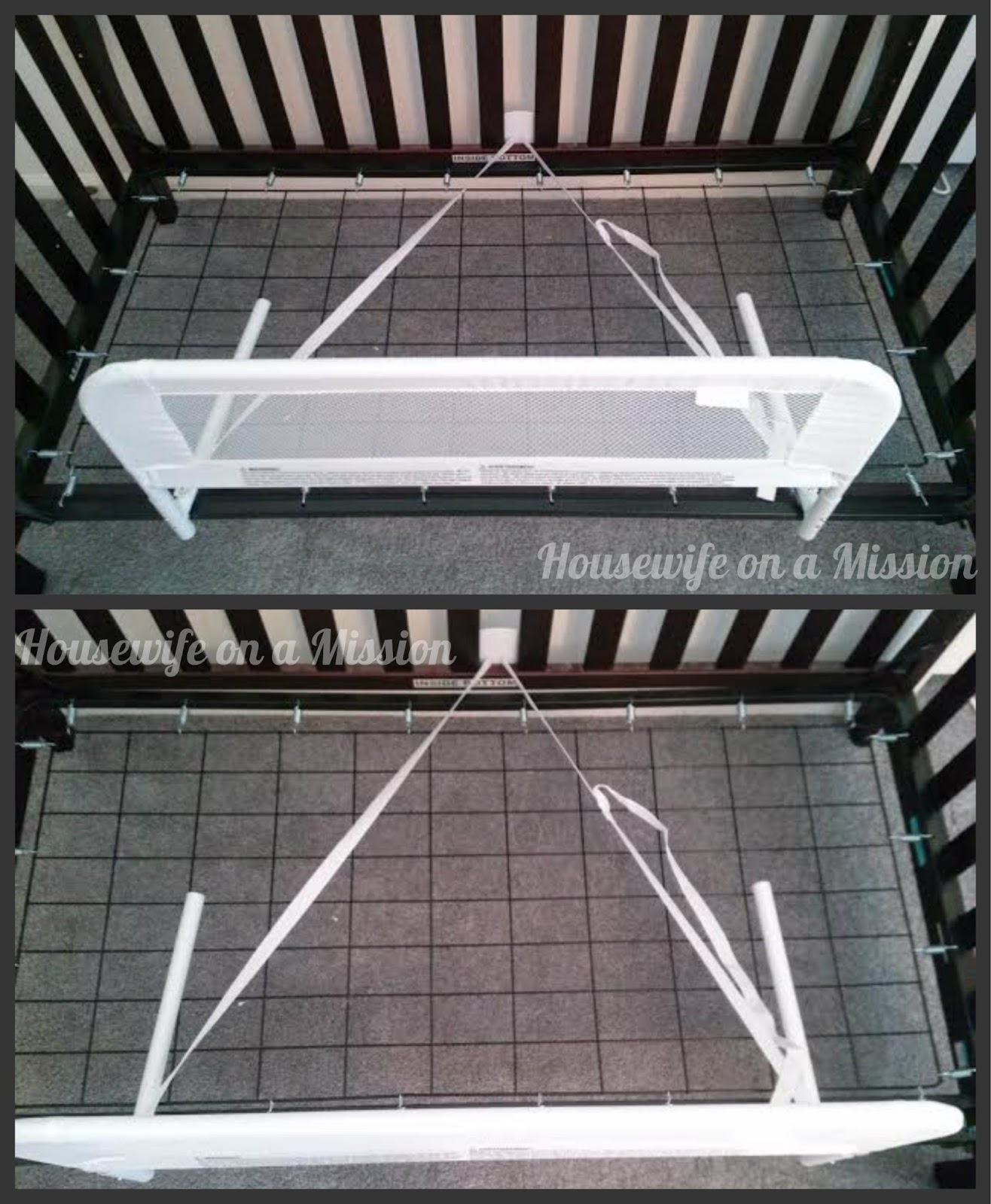 The Story Of Three Kidco Convertible Crib Mesh Bed Rail Giveaway I Made Sure The Bed Rail Was Where Wanted It In Middle And Then Put Mattress Back On Yeah S Really That Easy Quick