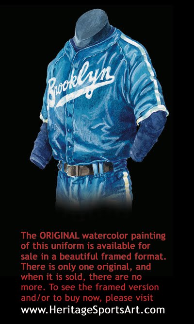 1949 Brooklyn Dodgers Team Photo w Satin Uniforms - Jackie Robinson -  Mounted
