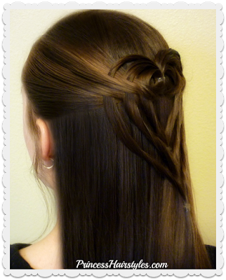 Cute and easy hairstyle for Valentines Day! Video tutorial. Triple tuck heart hair, Cute and easy heart hairstyle for Valentines Day! Video tutorial. Triple tuck heart hairstyle.