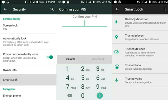 Cara mengaktifkan Smart lock Mengatur Smart lock