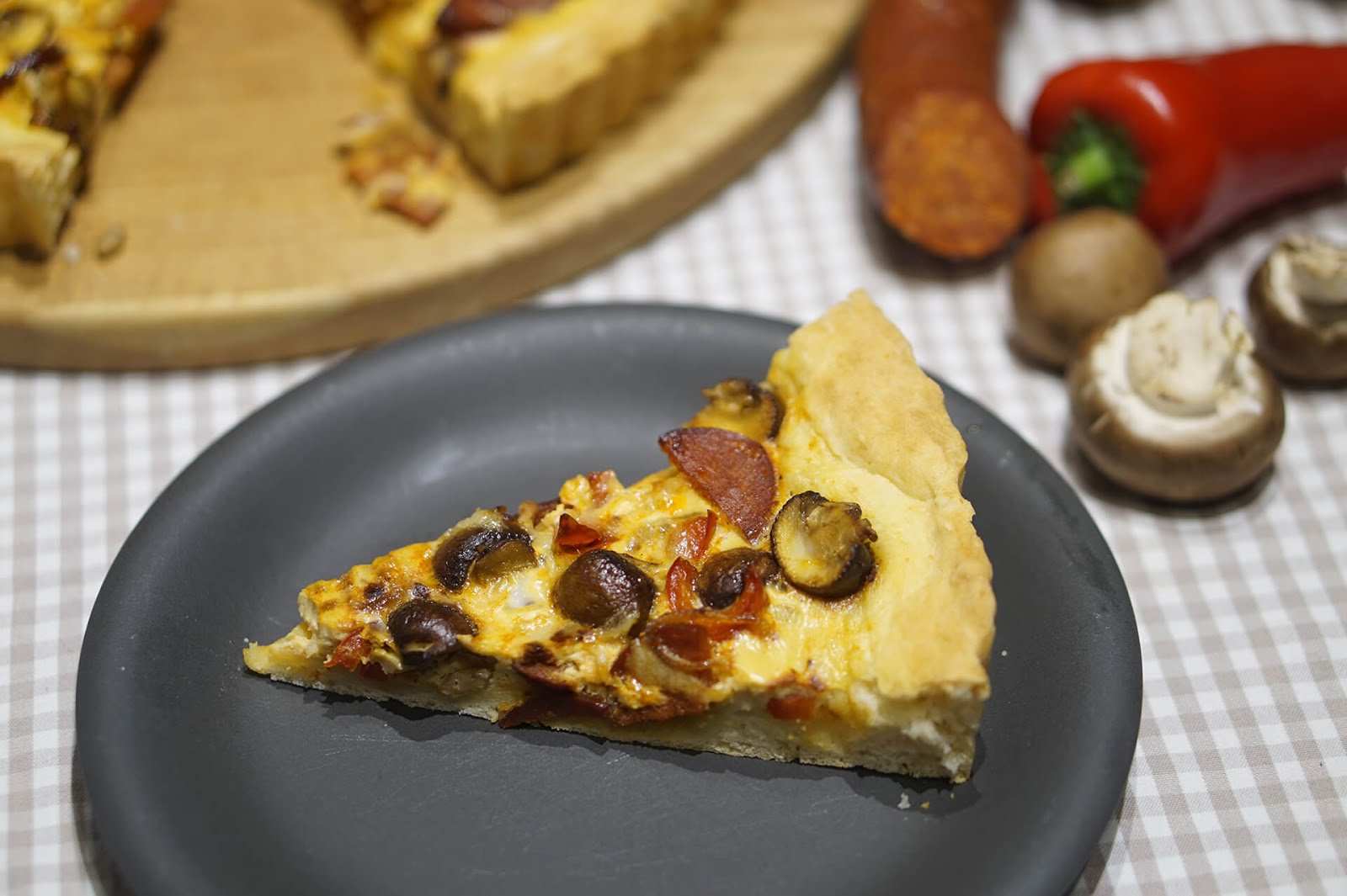 Chorizo-Paprika-Quiche mit Champignons | Mann in der Küche | food blog ...