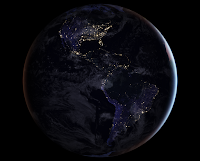 Earth at Night: the Americas