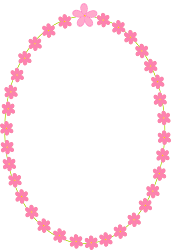 frame clipart oval flowers frames flower border pink digital scrapbooking borders clip floral summer stickers transparent rahmen cliparts background paper