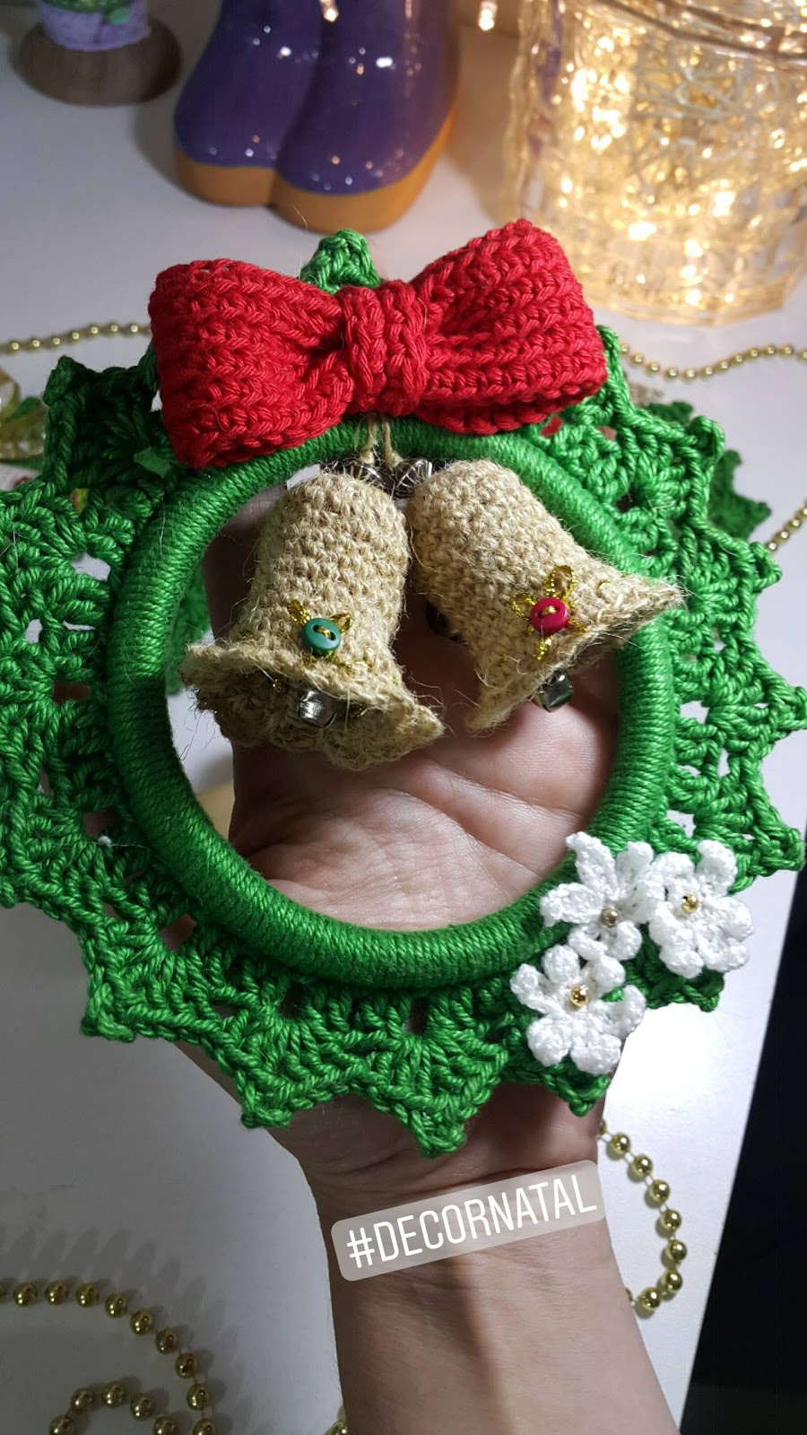  por Renata Marengo: Aprenda a fazer o Sino em crochet  mais lindo que você verá hoje!!