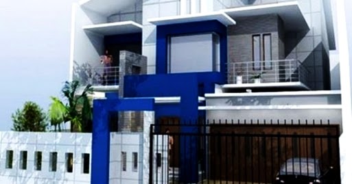 Inspirasi 62+ Kombinasi Warna Rumah Biru