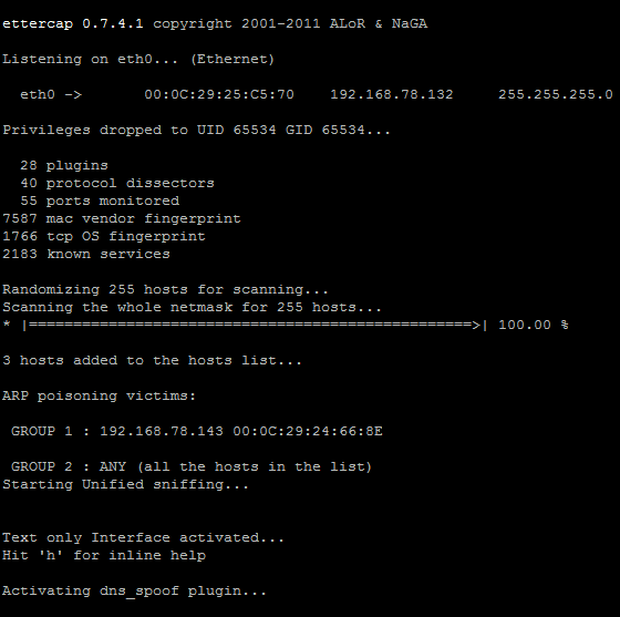 DNS Spoofing with Ettercap in BackTrack 5 ~ INSIDER ATTACK