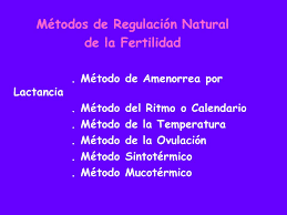 Metodos de regulacion natural de la Fertilidad
