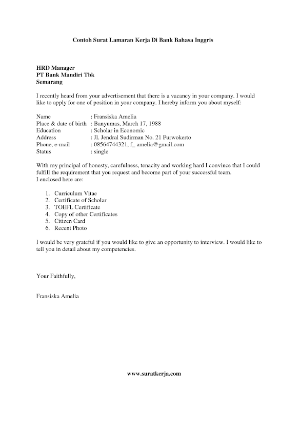 Contoh Surat Balasan Lamaran Kerja Dalam Bahasa Inggris Dan Artinya 10 Contoh Surat Lamaran Pekerjaan Lengkap